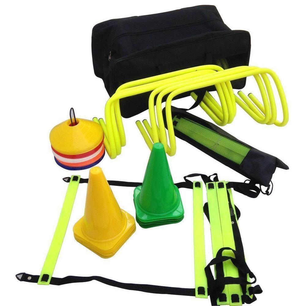 Agility Hurdle Set - บันไดฝึกความคล่องตัวและกรวยสำหรับฝึกความเร็ว ชุดอุปกรณ์กีฬาฟุตบอล ขายดีปี 2023