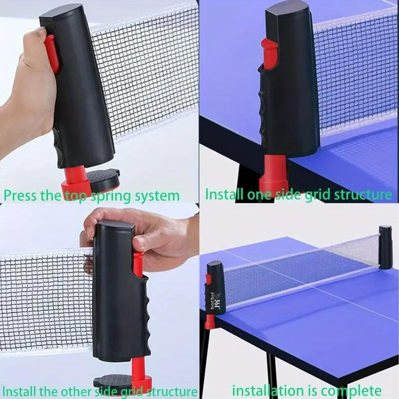 Sports Equipment Tennis - อุปกรณ์เสริมสำหรับกีฬาปิงปอง ตาข่ายปิงปองแบบพับเก็บได้ ใช้ได้ทุกที่ รุ่นฮิตปี 2025 พร้อมเสาสำรอง