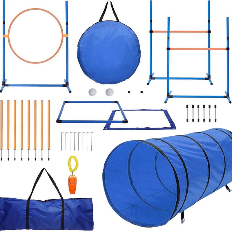 Agility Hurdle Set - อุปกรณ์ฝึกสุนัขของ Amazon ชุดฝึกกระโดดสุนัข แท่นกระโดดสุนัข คานกระโดดวงกลม แท่งกระโดด