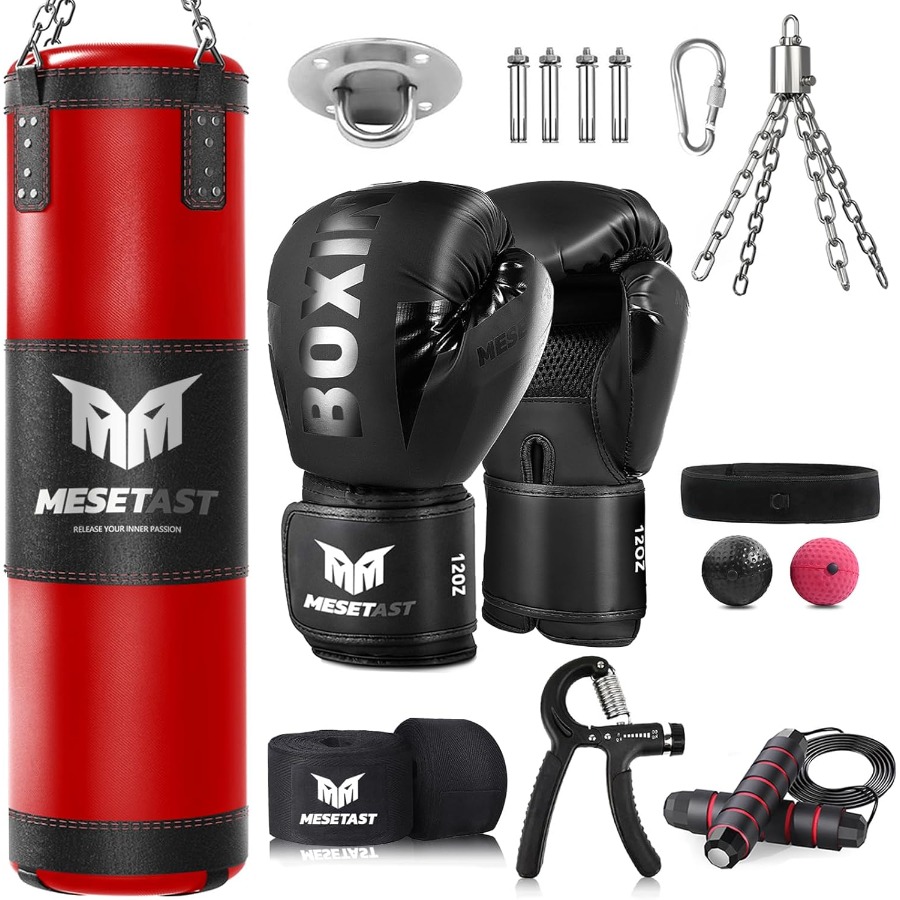 Boxing Glove Set - 4ft Heavy Punching Bag ชุดสําหรับผู้ใหญ่ 12