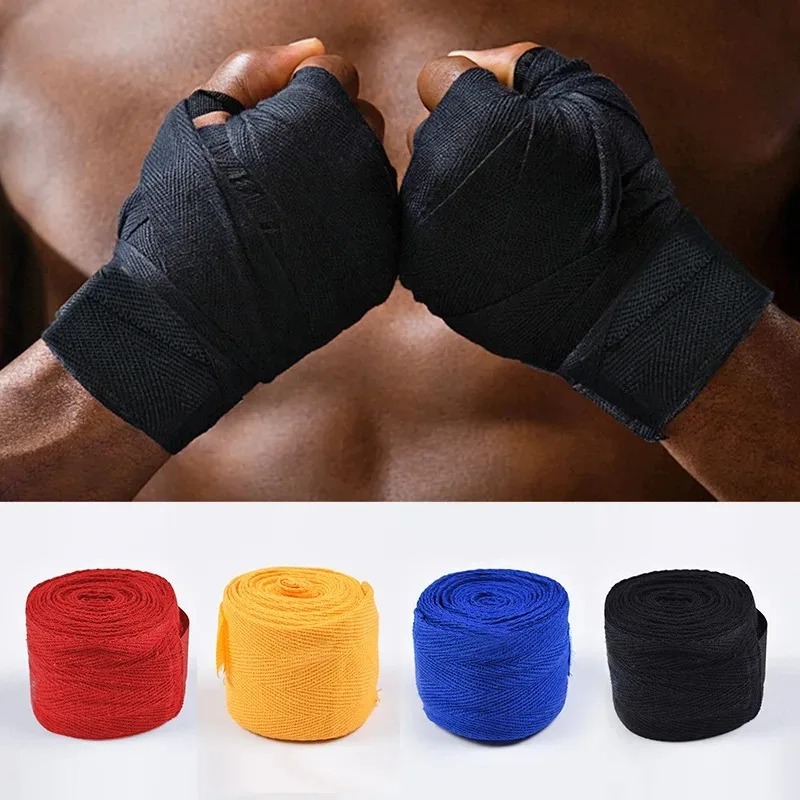 Boxing Glove Set - ผ้าพันมือสำหรับชกมวย 3M/5M ผ้าฝ้าย สายรัดกีฬา ผ้าพันมือเทควันโด ถุงมือป้องกันการต่อสู้