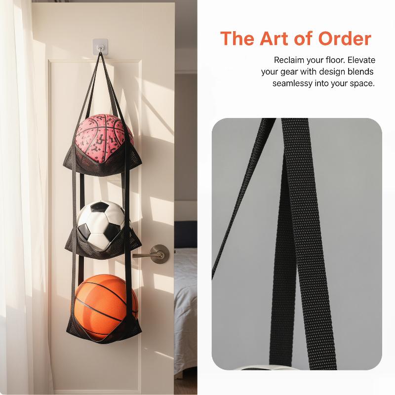 ถุงตาข่ายเก็บบาสเก็ตบอลแบบติดผ - Sports Equipment Organizer Garage บทวิจารณ์และราคา