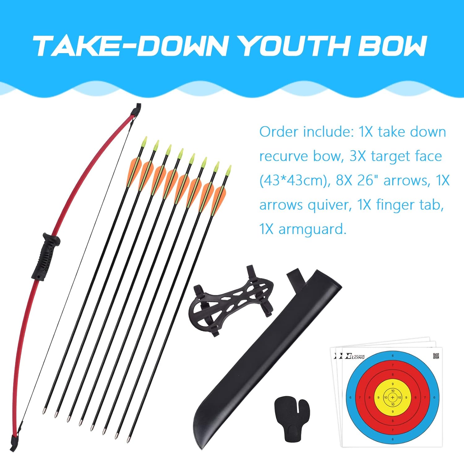 ชุดธนูรีเคิร์ฟและลูกธนูสำหรับฝ - Archery Target Face บทวิจารณ์และราคา