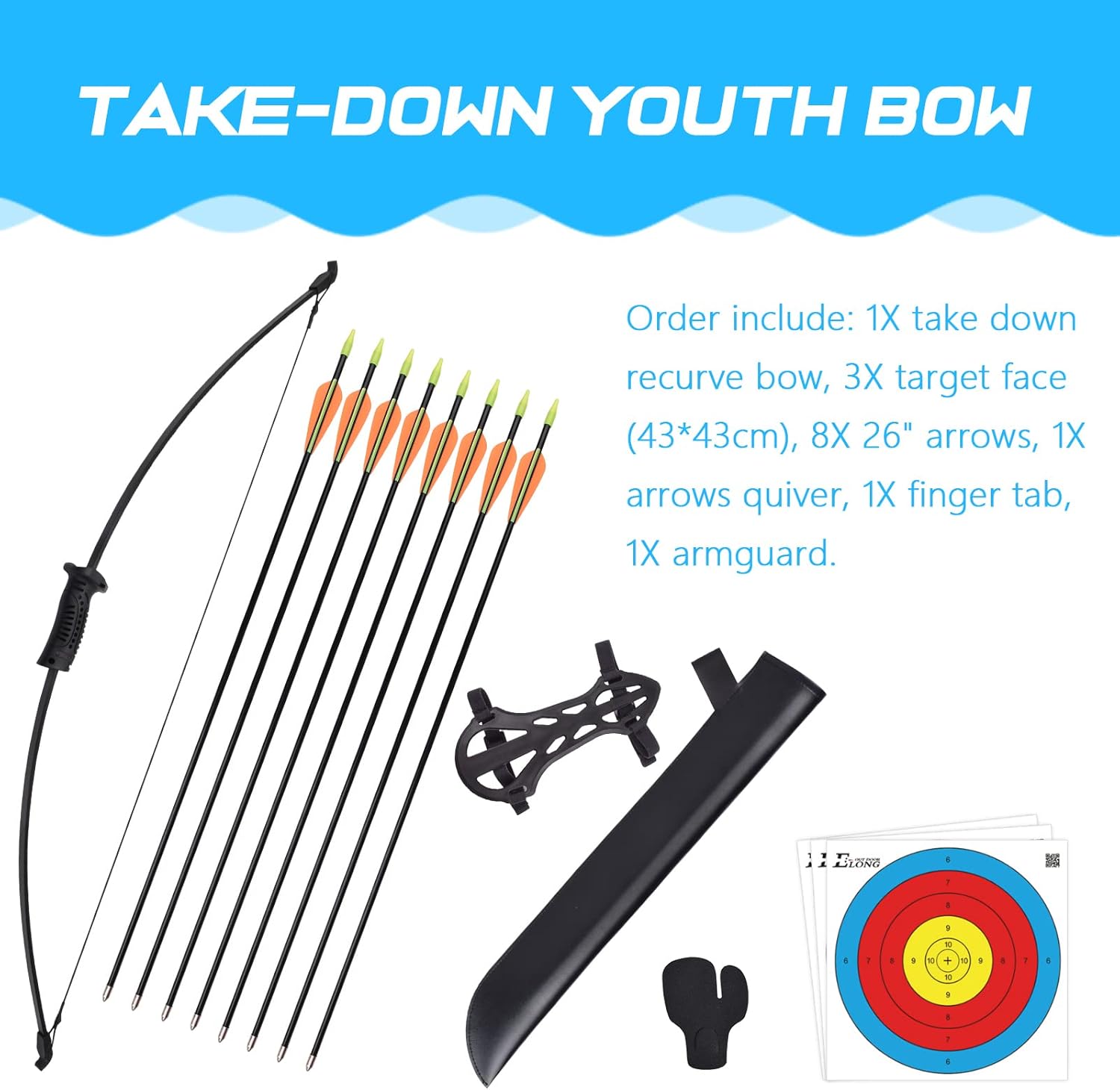ชุดธนูรีเคิร์ฟและลูกธนูสำหรับฝ - Archery Target Face บทวิจารณ์และราคา