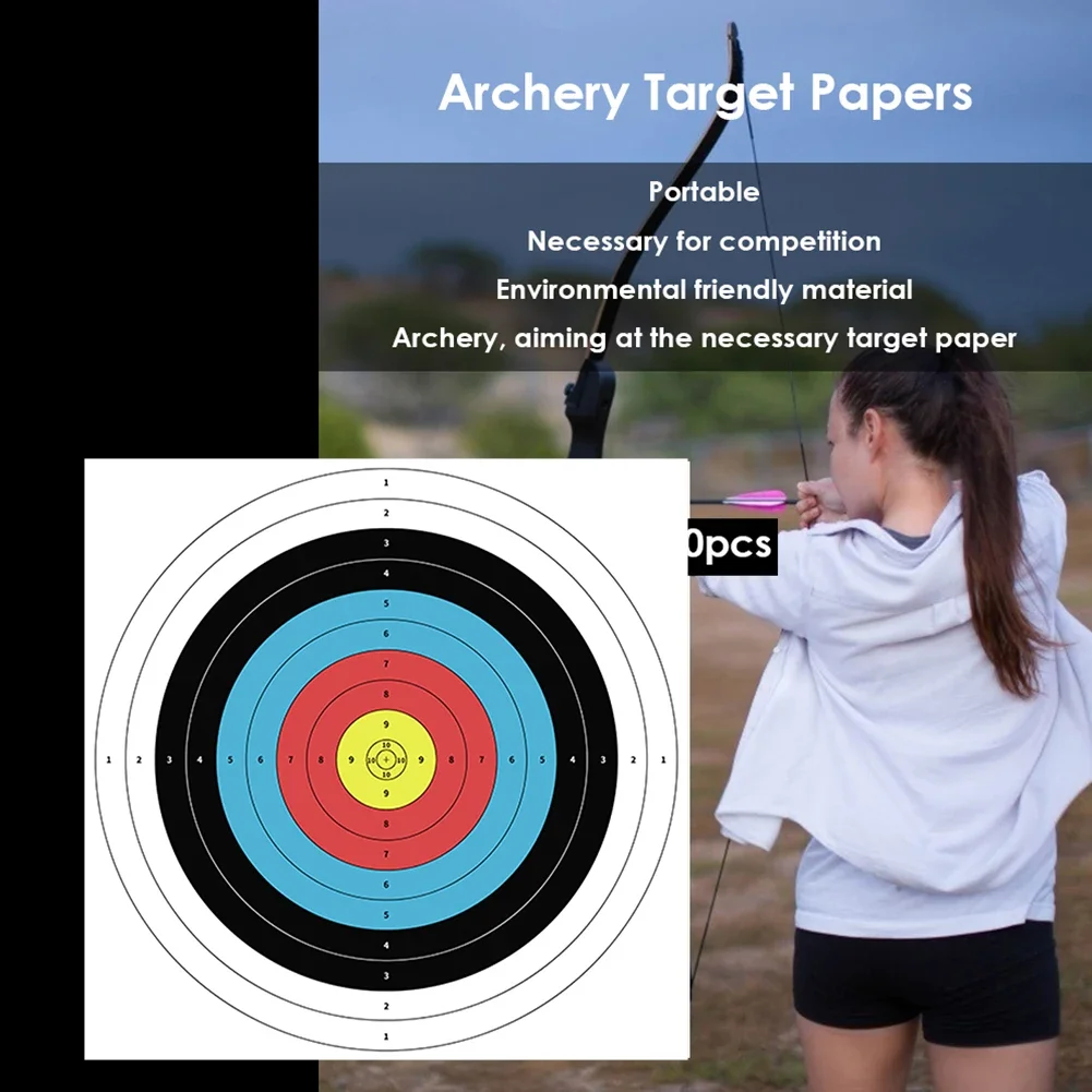 กระดาษเป้าธนูแบบมืออาชีพ 10 ชิ - Archery Target Face บทวิจารณ์และราคา