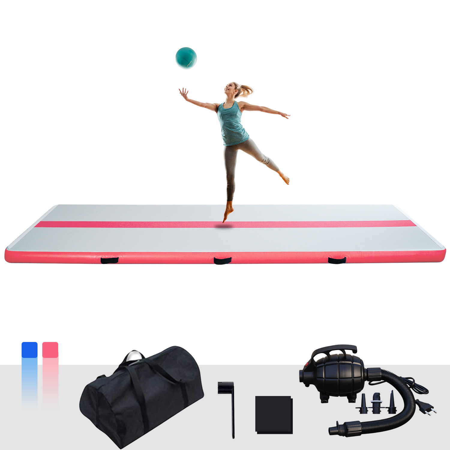 เสื่อโยคะแบบพกพา จัดส่งฟรีในสห - Tumbling Air Track บทวิจารณ์และราคา