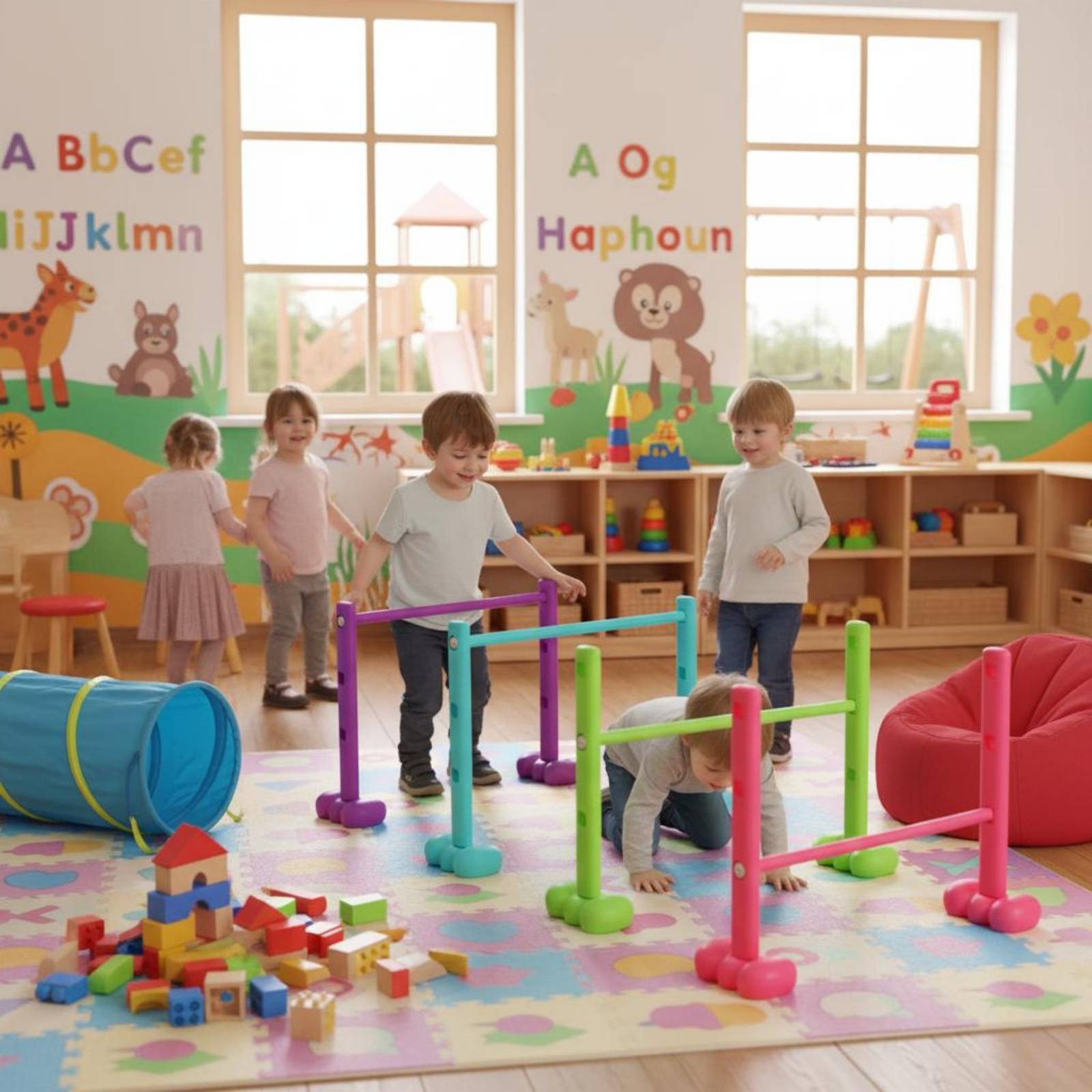 ชุดอุโมงค์คลาน 4 ชิ้น ทำจากพลา - Agility Hurdle Set บทวิจารณ์และราคา